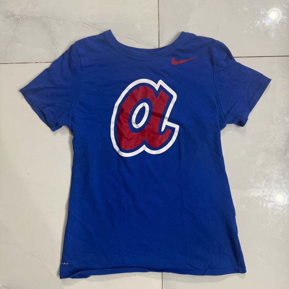 Nike tee atlanta braves MLB cooperstown collection blue t-shirt